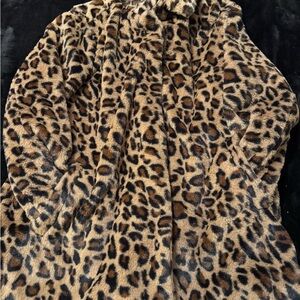 Wit & Wisdom Black and Brown Faux Fur Coat